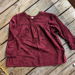Organic cotton peasant blouse smock